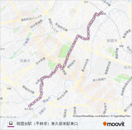 久留２２ Bus Line Map