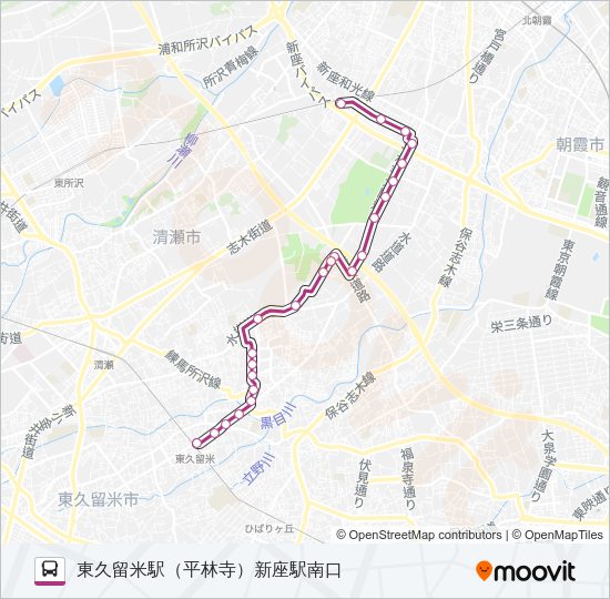 久留２３ Bus Line Map