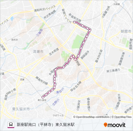 久留２３ Bus Line Map