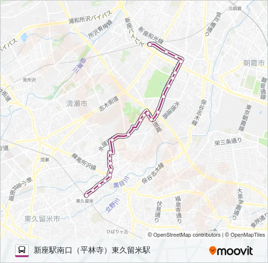 久留２３ バスの路線図