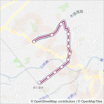 久留２４ Bus Line Map