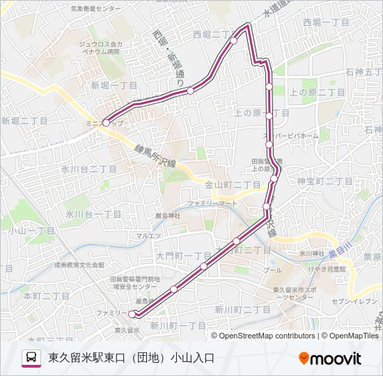 久留２４ Bus Line Map