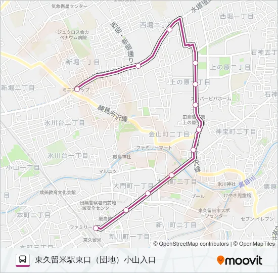 久留２４ Bus Line Map