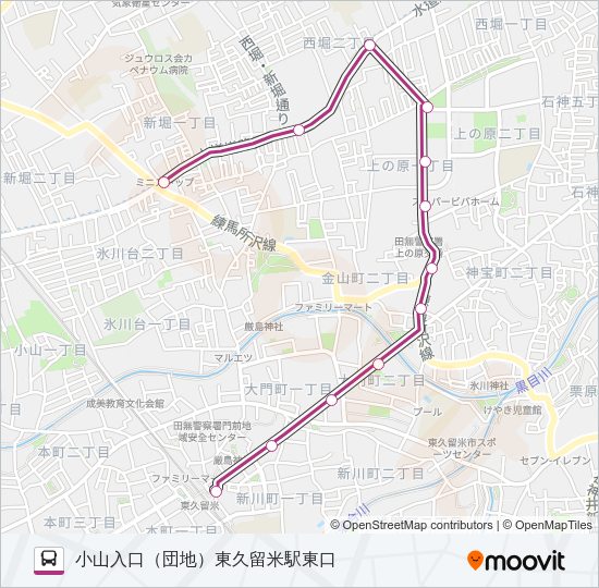 久留２４ Bus Line Map