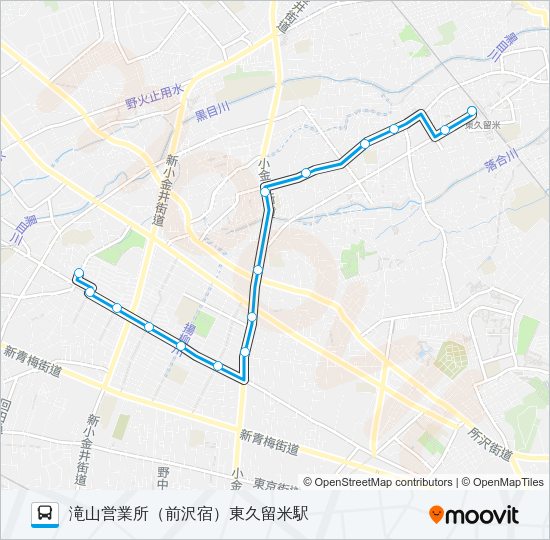 久留５２ Bus Line Map