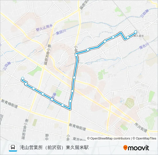 久留５２ バスの路線図