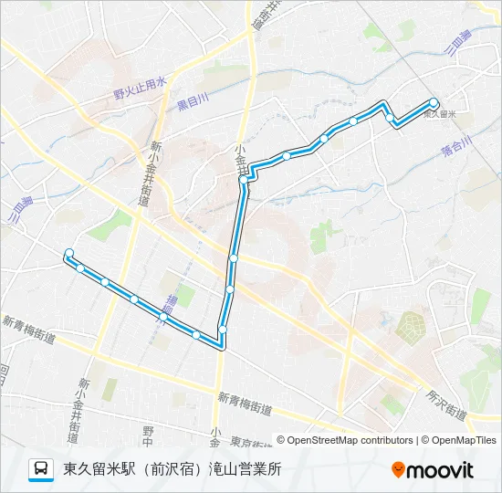 久留５２ バスの路線図