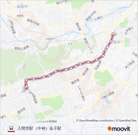 入市３４ Bus Line Map