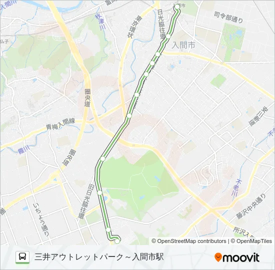 入市４０ バスの路線図