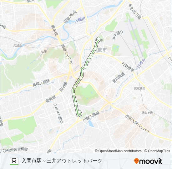 入市４０ Bus Line Map