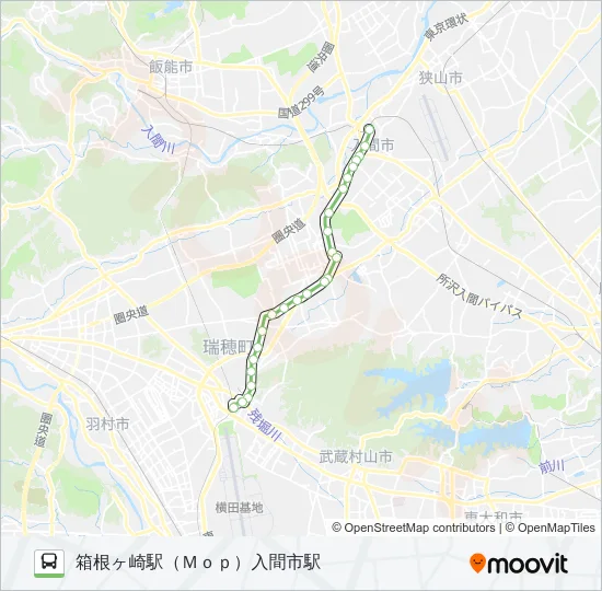 入市４４ バスの路線図