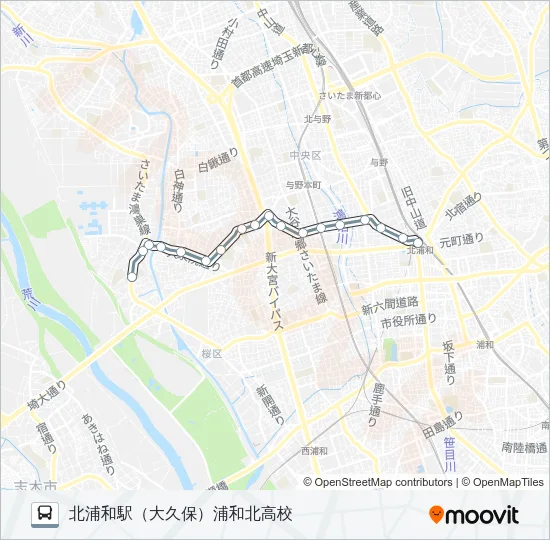北浦１０ バスの路線図