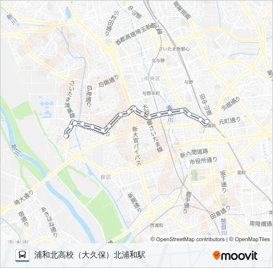 北浦１０ バスの路線図