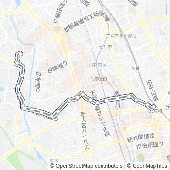 北浦１５ Bus Line Map