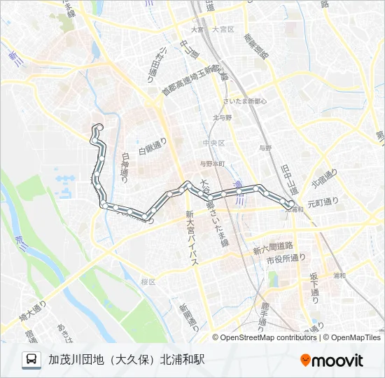 北浦１５ バスの路線図