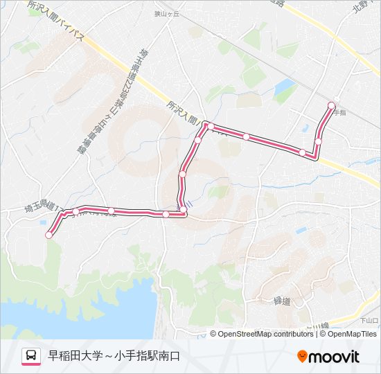 小手０２ Bus Line Map