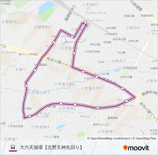 小手０８ Bus Line Map