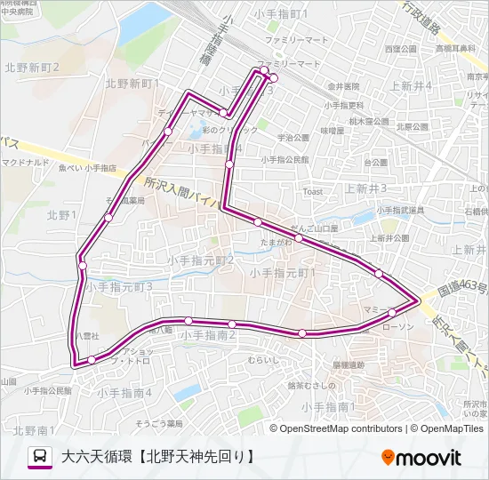 小手０８ Bus Line Map
