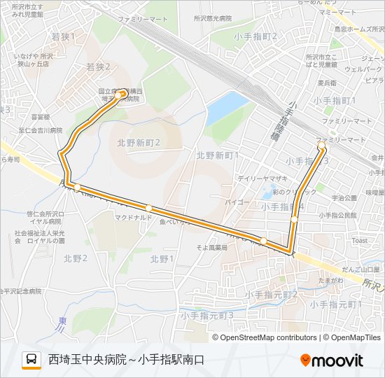 小手１０ Bus Line Map