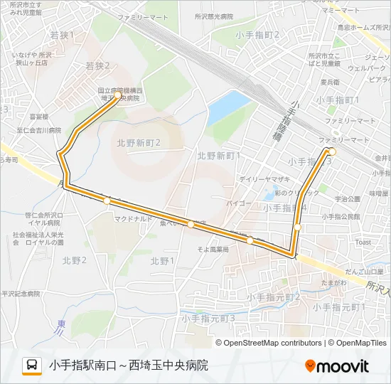 小手１０ バスの路線図
