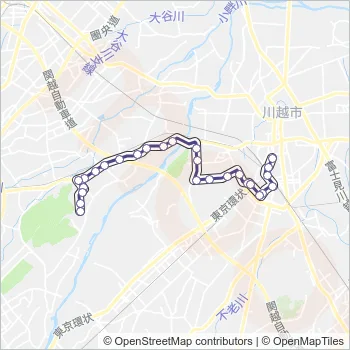 川越３５ Bus Line Map