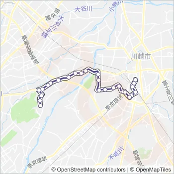 川越３５ Bus Line Map