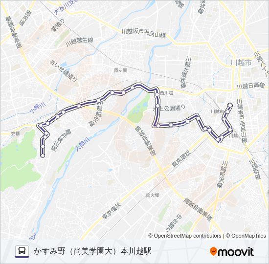 川越３５ Bus Line Map