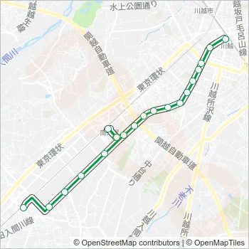 川越６２ Bus Line Map
