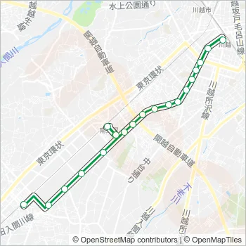 川越６２ Bus Line Map