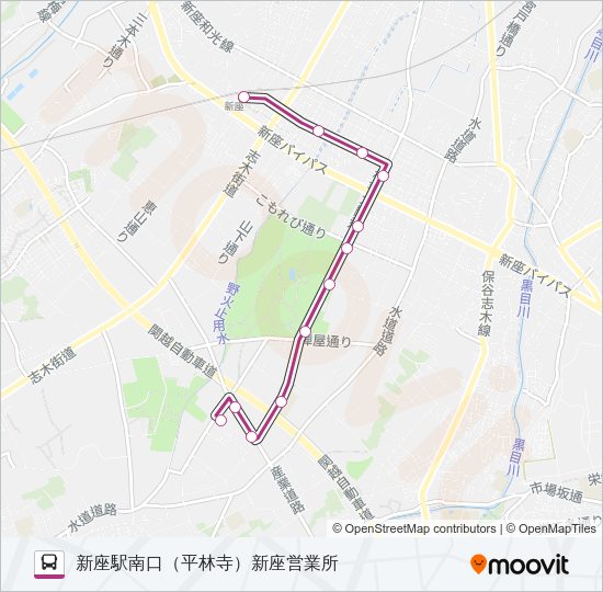 新座０１ Bus Line Map