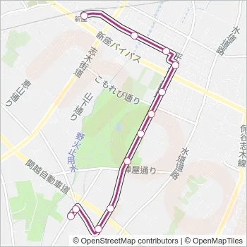 新座０１ Bus Line Map
