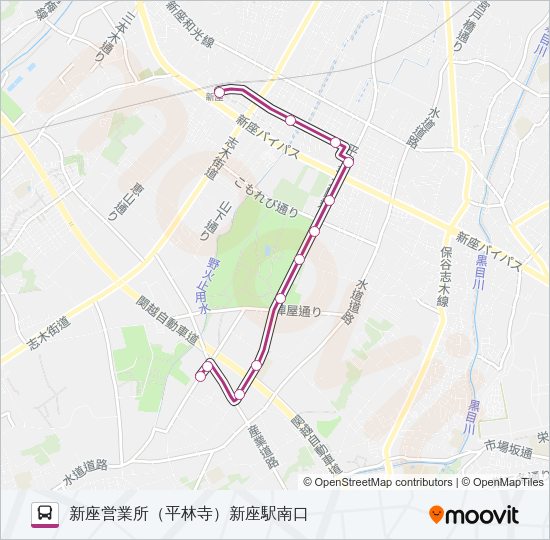 新座０１ Bus Line Map