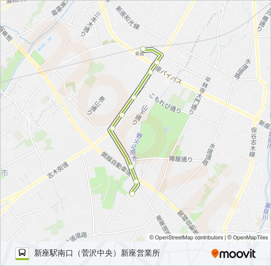 新座０２ Bus Line Map