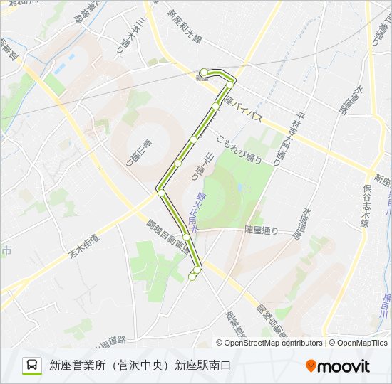 新座０２ Bus Line Map
