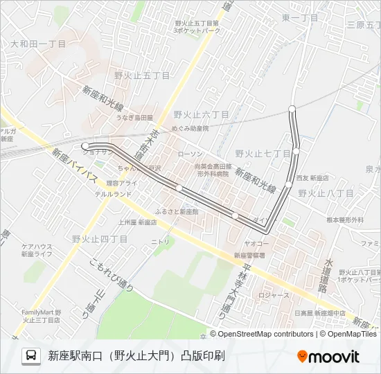 新座０３ バスの路線図