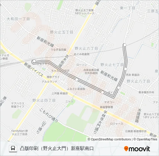 新座０３ バスの路線図