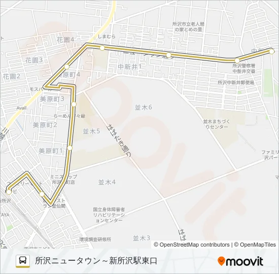新所０１ バスの路線図