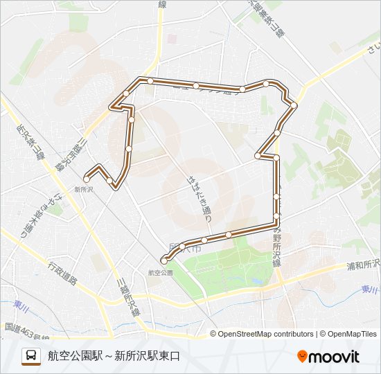 新所０３ Bus Line Map