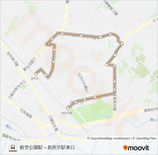 新所０３ Bus Line Map