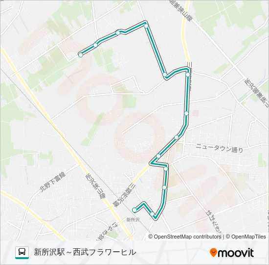 新所０４ Bus Line Map
