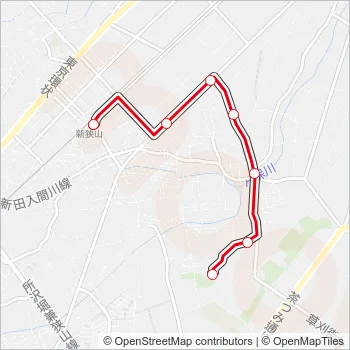 新狭０１ Bus Line Map