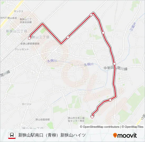 新狭０１ バスの路線図