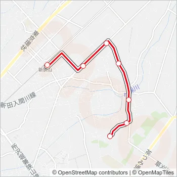 新狭０１ Bus Line Map