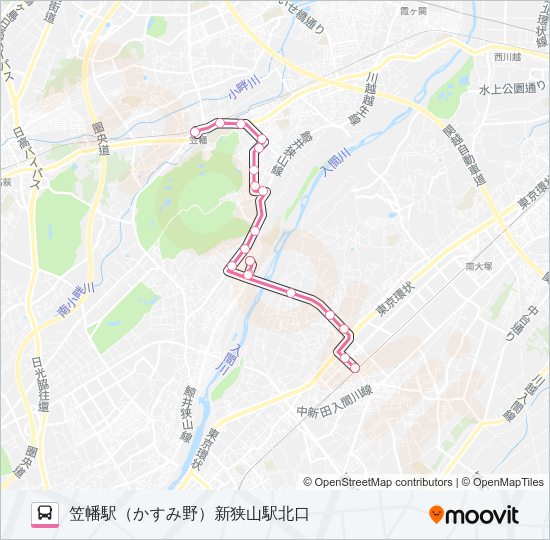 新狭１１ Bus Line Map