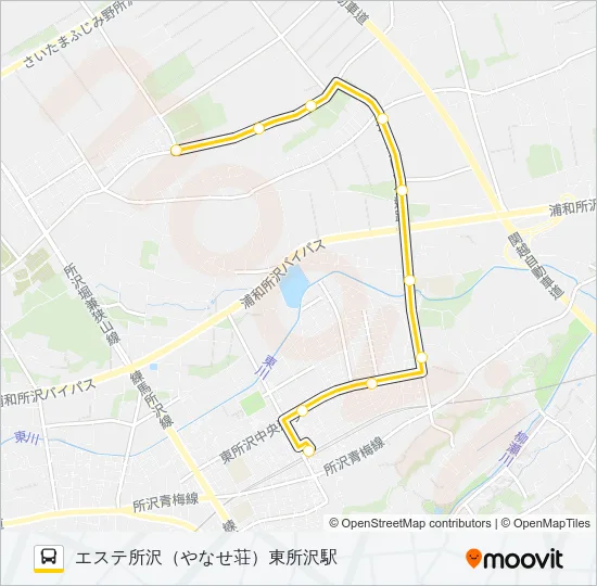 東所５３ Bus Line Map