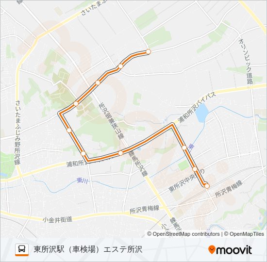 東所５９ Bus Line Map