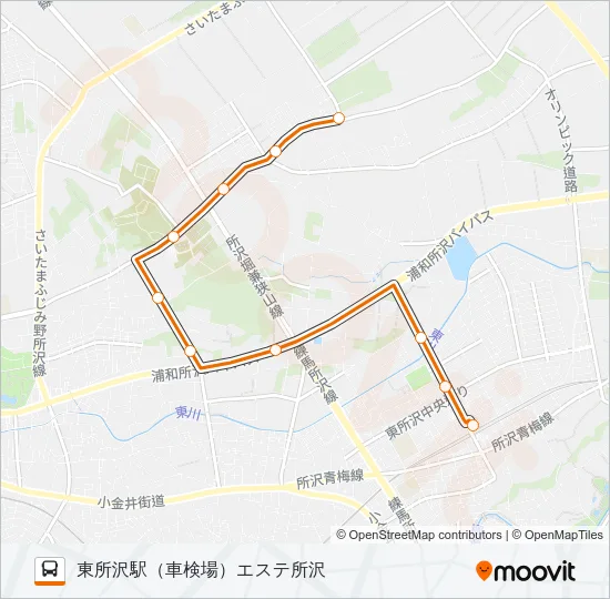 東所５９ Bus Line Map