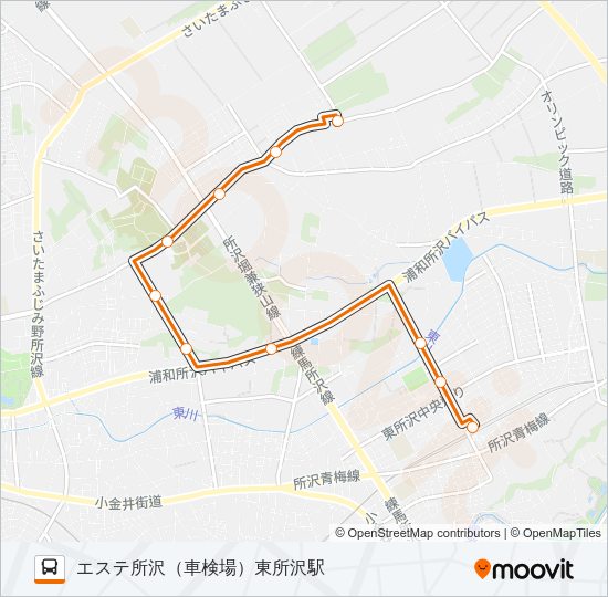 東所５９ Bus Line Map
