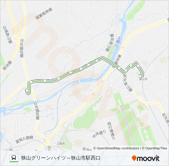 狭山２０ Bus Line Map