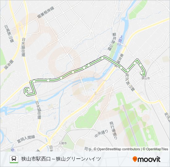 狭山２０ Bus Line Map